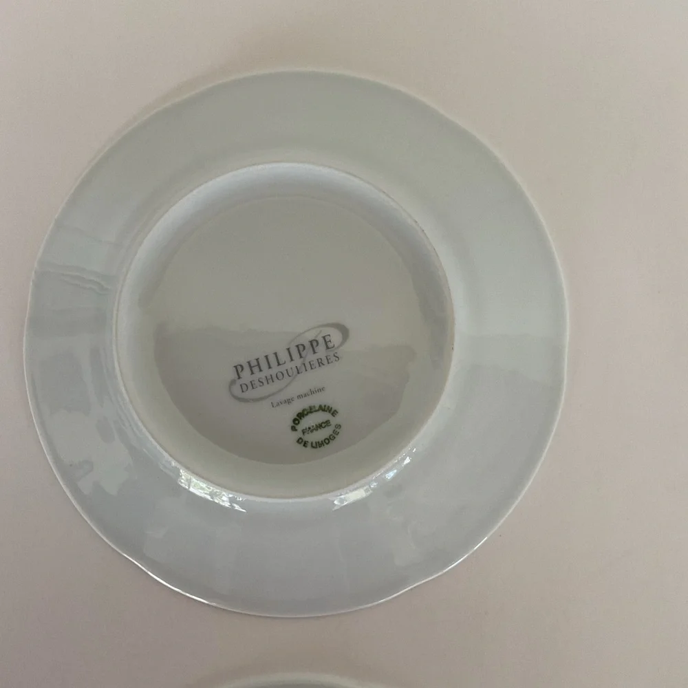 Limoges France set of Philippe Deshoulières Merchants Row Cocktail Plates NWT